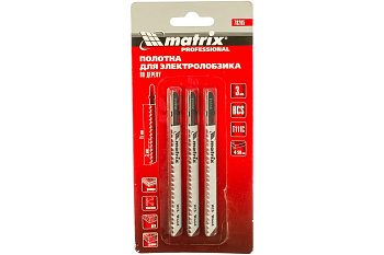 Полотно Matrix для электролобзика по дереву 75x3 мм 3 шт. HCS EU 78205