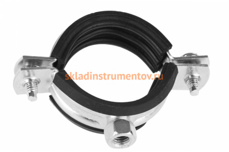 Трубный оцинкованный Хомут Зубр с гайкой, 1/4", 250 шт 37850-10-14-250