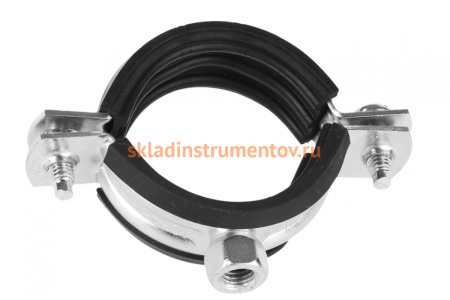 Трубный оцинкованный Хомут Зубр с гайкой, 1/4", 250 шт 37850-10-14-250