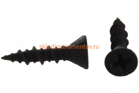 Саморезы с двухзаходной резьбой Зубр по ГВЛ, ДСП, фосфатированные, PH2, 3,9x19мм, ТФ7, 85шт 4-300057-39-019