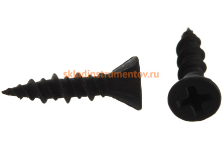 Саморезы с двухзаходной резьбой Зубр по ГВЛ, ДСП, фосфатированные, PH2, 3,9x19мм, ТФ7, 85шт 4-300057-39-019