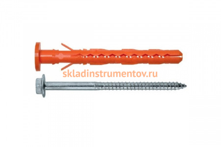Дюбель Mungo MBRK-STBf 10х100 фасад. с борт. HEX/Т40 гор. оцинк. или ТДЦ 50 шт. 1120710F