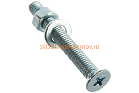 Винт ЗУБР DIN965 в комплекте с гайкой DIN934 12 шт 303456-05-040