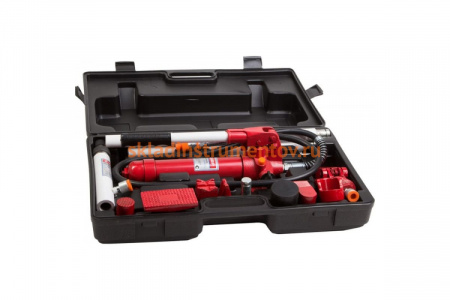 Портативный гидравлический набор ЗУБР для правки кузова, в металлическом кейсе, 4т, 62МПа 43035-4