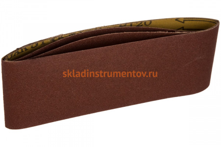 Лента бесконечная (3 шт; 100x610 мм; P120) для ленточных шлифовальных машин Biber 70375 тов-173664