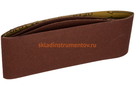 Лента бесконечная (3 шт; 100x610 мм; P120) для ленточных шлифовальных машин Biber 70375 тов-173664