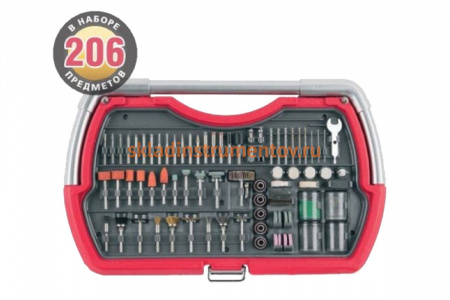 Набор мини-насадок (206 предметов) для гравировальных машин Зубр 35904-H206