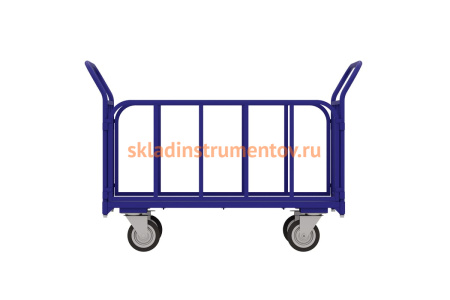 Тележка RUSKLAD платформенная с трубчатыми бортами ТБ 2 (600x900) d125мм Тележка RUSKLAD платформенная с трубчатыми бортами ТБ 2 (600x900) d125мм