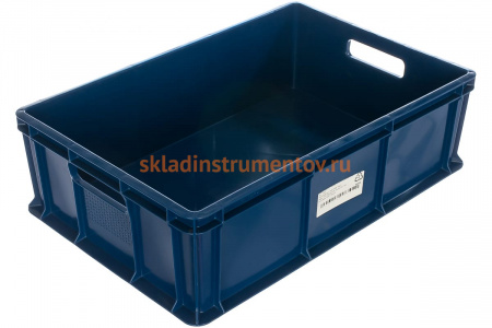 Сплошной ящик с ручками Тара.ру 600х400х180 мм, синий 17341