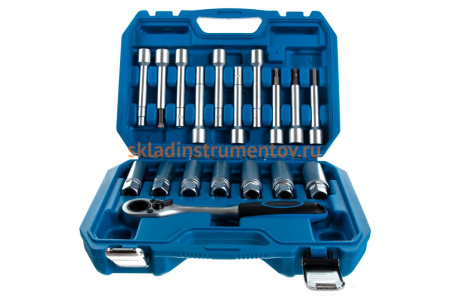 Набор инструмента для разбора стоек с проходной трещоткой, 18 предметов AV Steel AV-922058