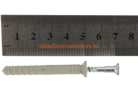 Дюбель-гвоздь с потайным бортиком 105 шт. (6x50 мм) Зубр 4-301345-06-050