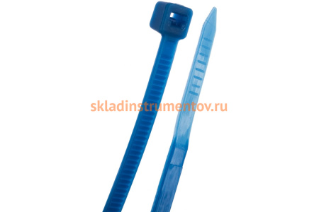 Пластиковые хомуты СИБРТЕХ, 200 х 3,6 мм, синие, 100 шт. 45521
