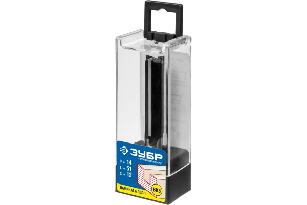 Фреза пазовая прямая для ламината ПРОФЕССИОНАЛ (14х51х86 мм; хвостовик 12 мм) Зубр 28780-14-51-12