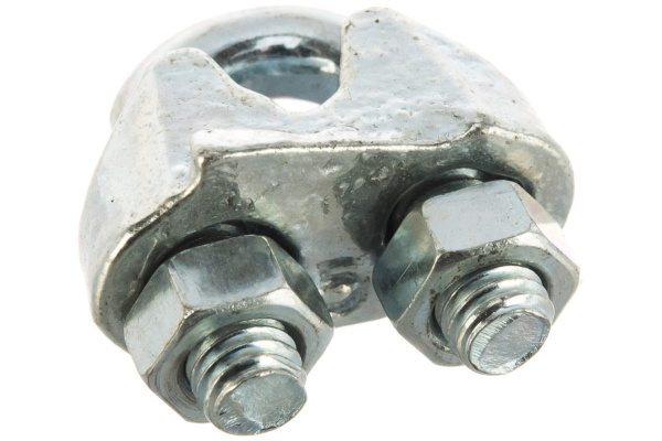 ЗУБР Зажим троса DIN 741, 5мм, 2 шт, оцинкованный, Профессионал 304416-05 ЗУБР Зажим троса DIN 741, 5мм, 2 шт, оцинкованный, Профессионал 304416-05