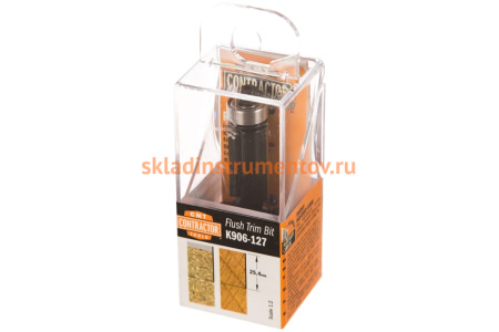 Фреза концевая обгонная с нижним подшипником Contractor (12.7x25.4 мм; Z 2) CMT K906-127