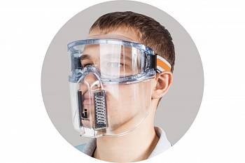 Защитные очки с лицевым щитком JetaSafety JSG033