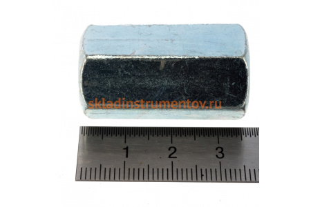 Гайка ЗУБР DIN 6334 переходная, M12, 1 шт, оцинкованная, 303756-12