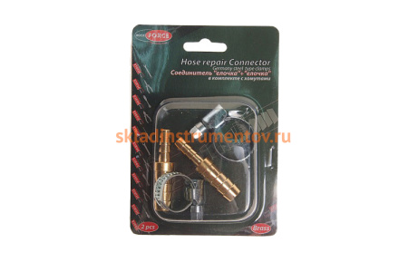 Соединитель елочка+елочка с хомутами (2 шт; 10x6 мм) ROCKFORCE RF-HRC06/04