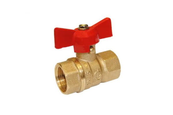 Шаровой кран БАЗ 11Б27п1 Ду15, А30/1, вр/вр, бабочка, латунь БАЗ.А30.1.15