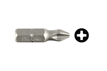 Биты "МАСТЕР" кованые 2 шт. (25 мм; PH2; хвостовик C 1/4") Зубр 26001-2-25-2