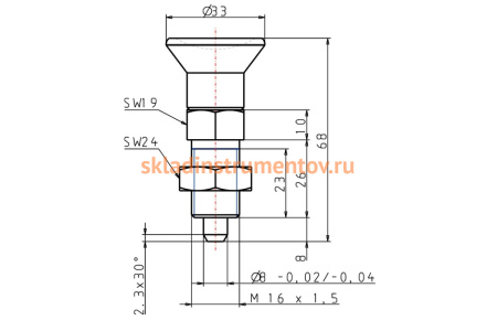 Упорный фиксатор KIPP K0338.2308