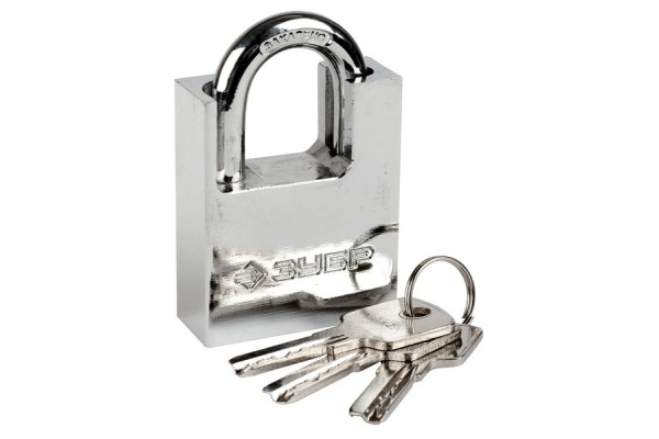 Навесной замок с дополнительной защитой 50 мм ЗУБР ЭКСПЕРТ 37223-50