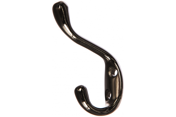 Мебельный крючок JET 586 двухрожковый, алюминий, черный никель CQ586A.002NP99