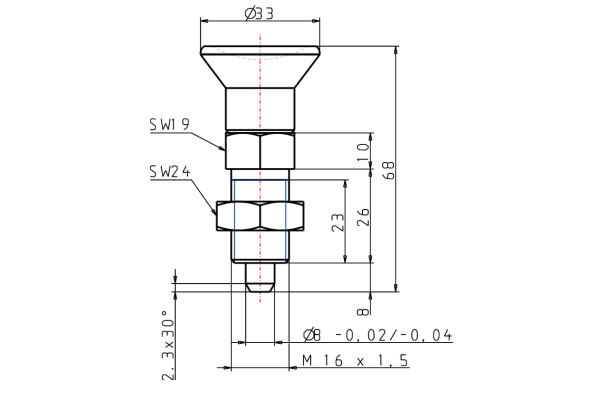 Упорный фиксатор KIPP K0338.2308