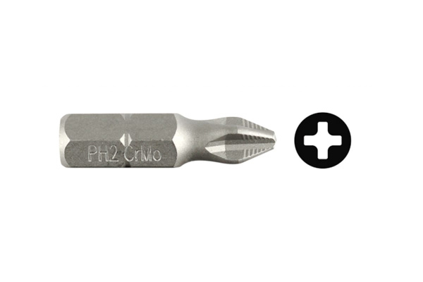 Биты "МАСТЕР" кованые 2 шт. (25 мм; PH2; хвостовик C 1/4") Зубр 26001-2-25-2