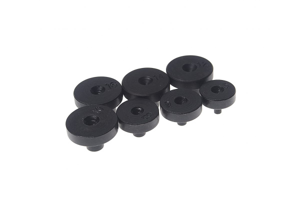 Набор адаптеров для развальцовки трубок 7шт 4,4.75,6,8,10,12,14мм ROCKFORCE RF-656AM-P