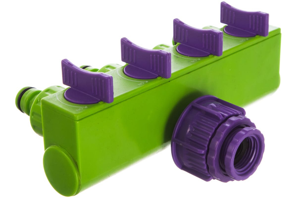 Разветвитель четырёхканальный 1/2"-3/4", регулируемый PALISAD 66425