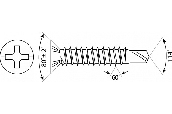 Саморезы Зубр со сверлом для оконного профиля желтопассивированные PH2 3.9x35 мм ТФ6 10 шт. 4-300236-39-035