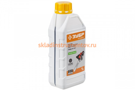 Масло минеральное СТАНДАРТ (1 л) для 2-х тактных двигателей Зубр ЗМД-2Т-М