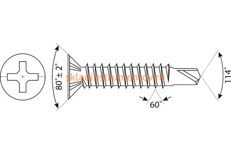 Саморезы Зубр со сверлом для оконного профиля желтопассивированные PH2 3.9x35 мм ТФ6 10 шт. 4-300236-39-035
