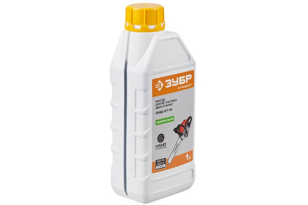 Масло минеральное СТАНДАРТ (1 л) для 2-х тактных двигателей Зубр ЗМД-2Т-М