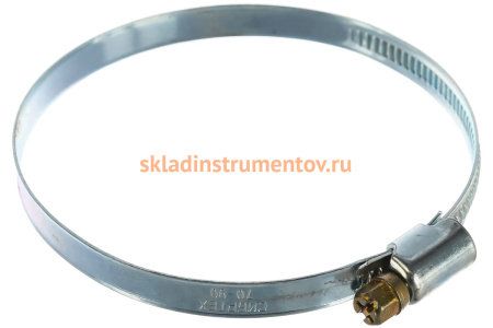 Металлические хомуты СИБРТЕХ Стандартное болтовое крепление 70-90мм 25шт/уп, ширина 9мм 47570