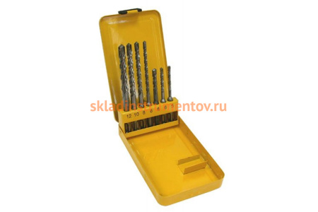 Набор буров SDS-plus 7 шт. (5х50х110; 6х 50х110; 8х 50х110; 6х100х160; 8х100х160; 10х100х160; 12х100х160 мм) Энкор 10997