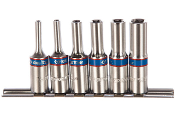 Набор глубоких торцевых головок 3/8", TORX Е-стандарт, Е4-Е14, 6шт KING TONY 3116PR