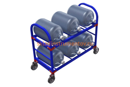 Тележка для перевозки бутылей с водой RUSKLAD ТСВД 6 d160мм болтовые Тележка для перевозки бутылей с водой RUSKLAD ТСВД 6 d160мм болтовые