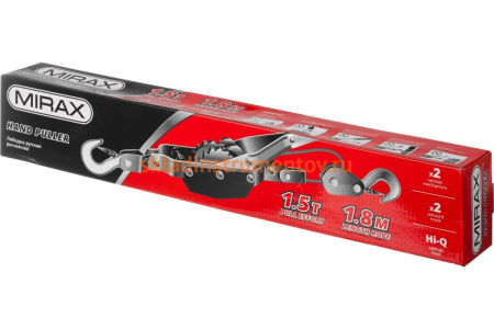 Ручная тросовая рычажная лебедка MIRAX 1,5т 1,8м 43130-1.5