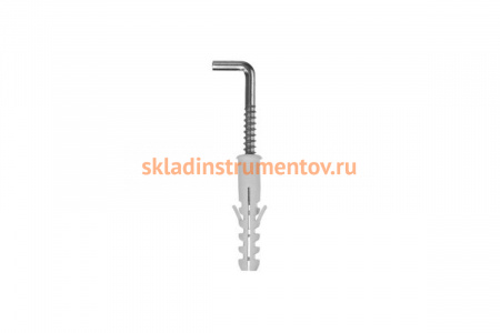 Распорный дюбель Зубр МАСТЕР с шурупом-крюком, 8 х 40 / 5 х 57 мм, 100 шт 30675-08-40