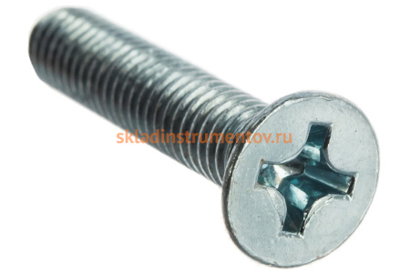 Винт ЗУБР DIN 965, M6 x 30 мм, 7 шт, кл. пр. 4.8, оцинкованный, 303116-06-030