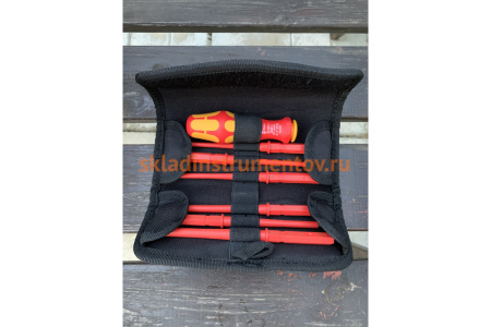 Набор отвёрток-насадок диэлектрических с рукояткой-держателем Wera, VDE, 7 предметов, WE-003470