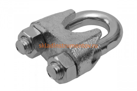 Зажим троса Зубр DIN 741, оцинкованный, 5мм, ТФ5, 100 шт 4-304415-05