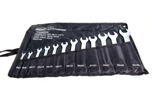 Набор рожковых ключей 6-32 мм 12 предметов в сумке AV Steel AV-030122