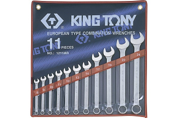 Набор комбинированных ключей 8-24мм 11шт KING TONY 1211MR