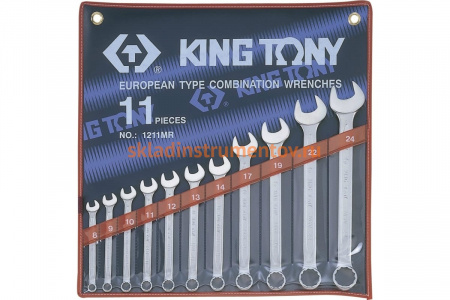 Набор комбинированных ключей 8-24мм 11шт KING TONY 1211MR