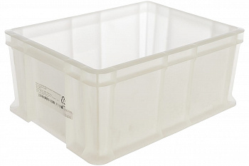 Сплошной морозостойкий ящик с внешней ручкой Тара.ру 400х300х180 мм, белый 18635