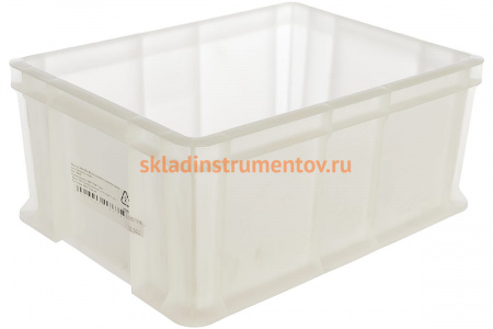 Сплошной морозостойкий ящик с внешней ручкой Тара.ру 400х300х180 мм, белый 18635