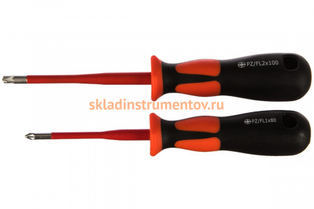 Набор диэлектрических отверток КВТ Слим НИО-3302 PZ/FL 78350